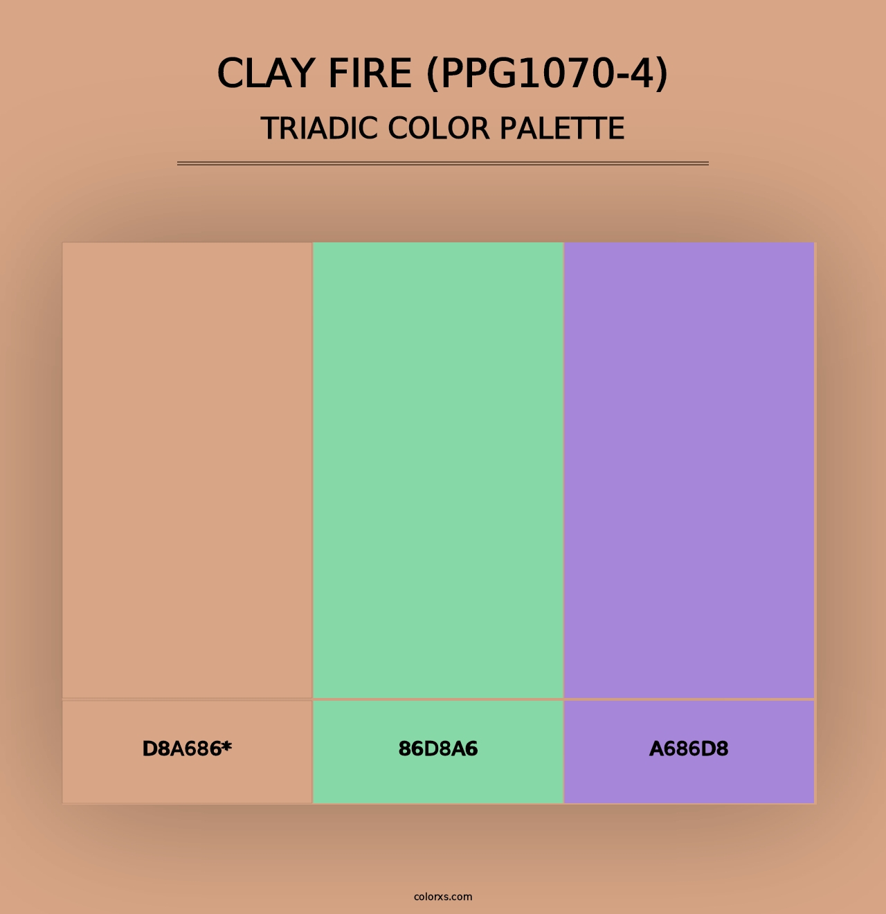 Clay Fire (PPG1070-4) - Triadic Color Palette