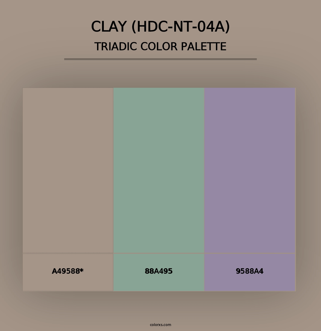 Clay (HDC-NT-04A) - Triadic Color Palette