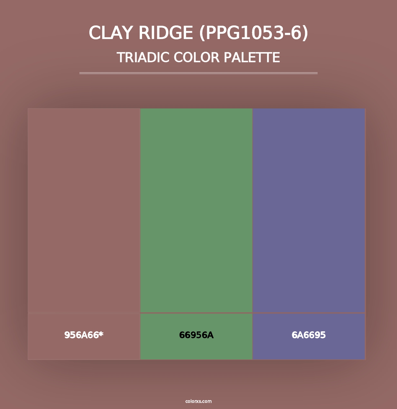 Clay Ridge (PPG1053-6) - Triadic Color Palette