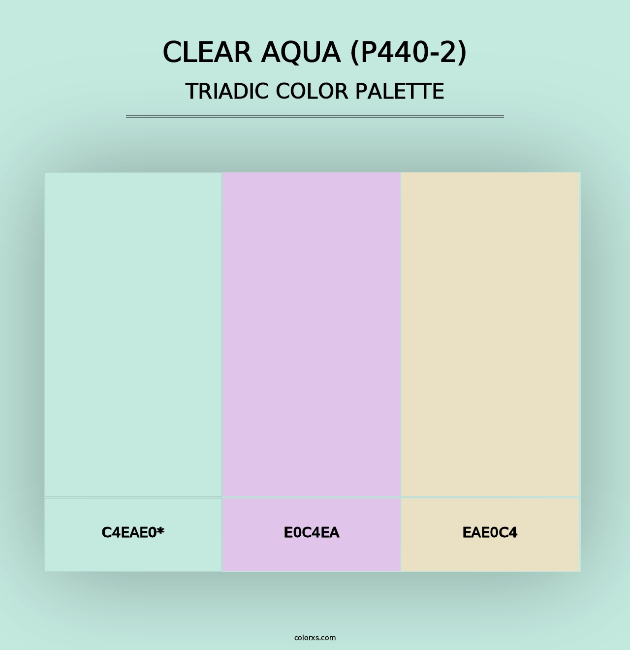 Clear Aqua (P440-2) - Triadic Color Palette