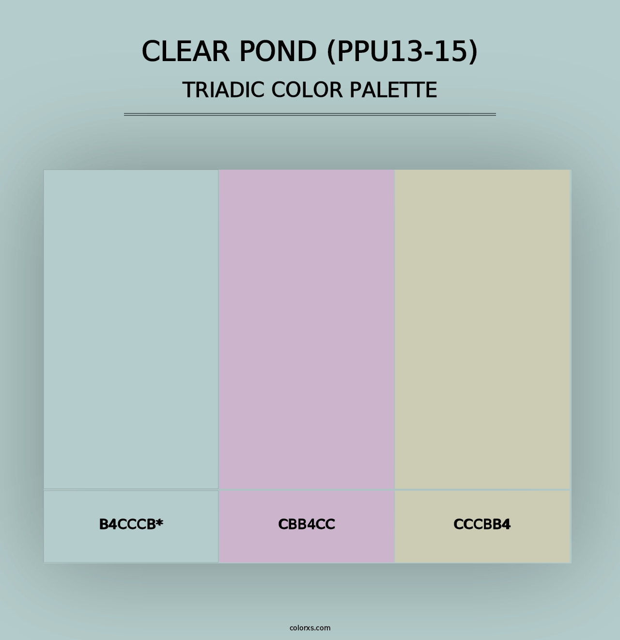 Clear Pond (PPU13-15) - Triadic Color Palette