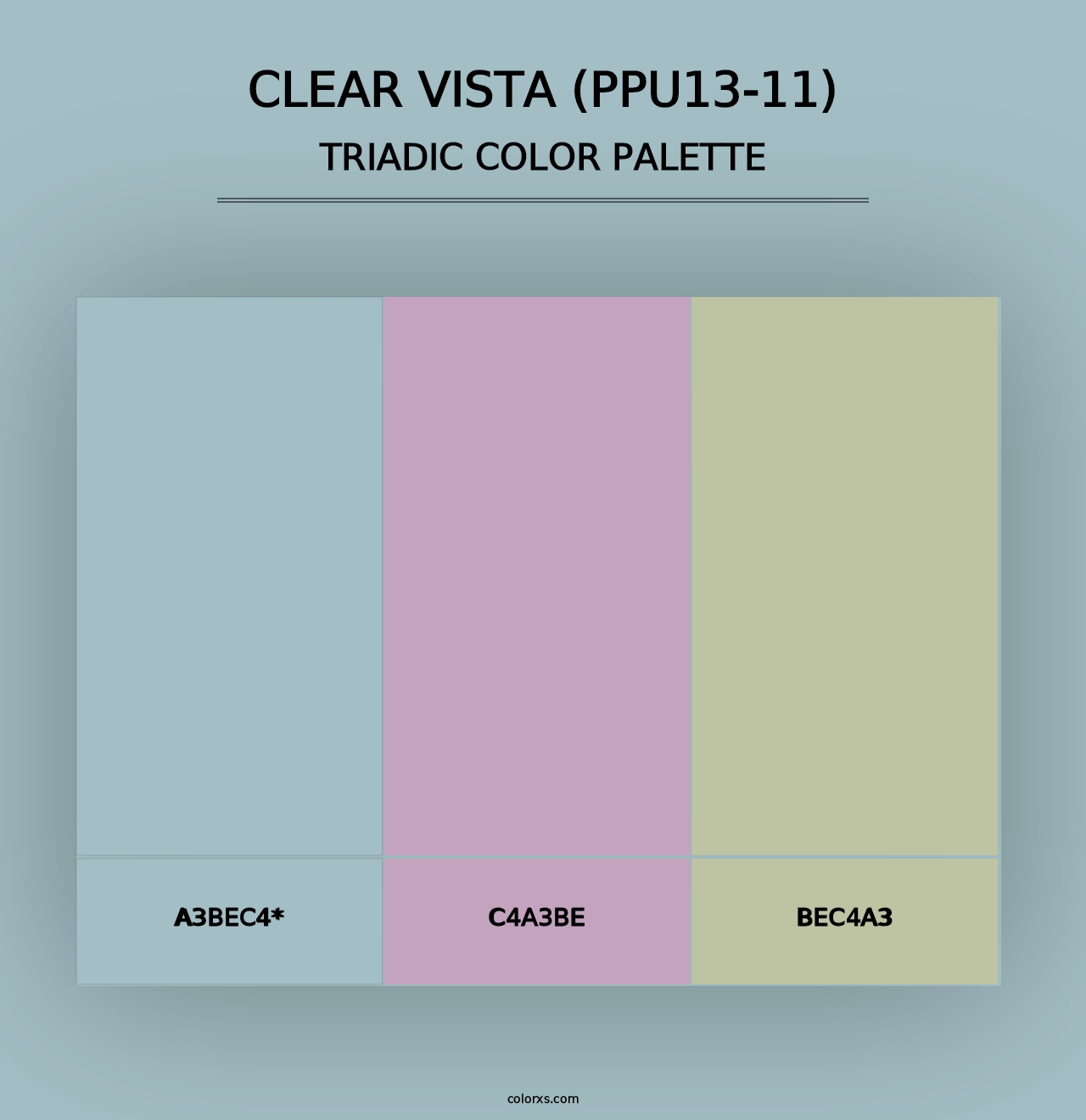 Clear Vista (PPU13-11) - Triadic Color Palette