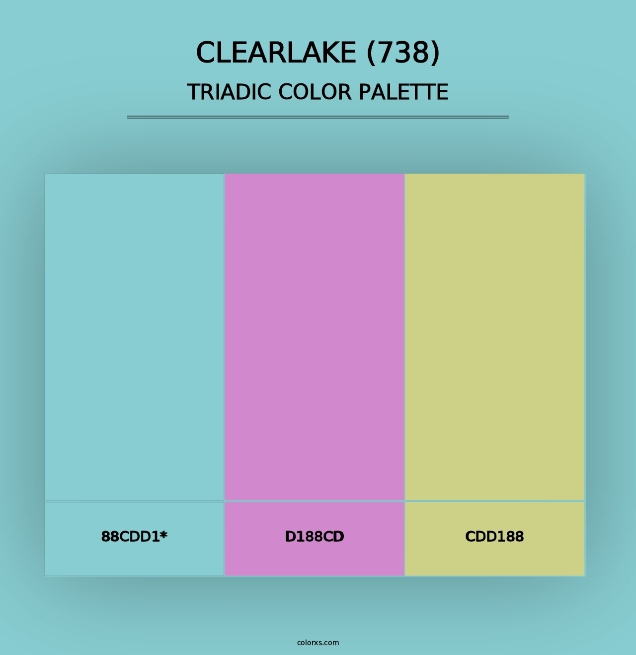 Clearlake (738) - Triadic Color Palette