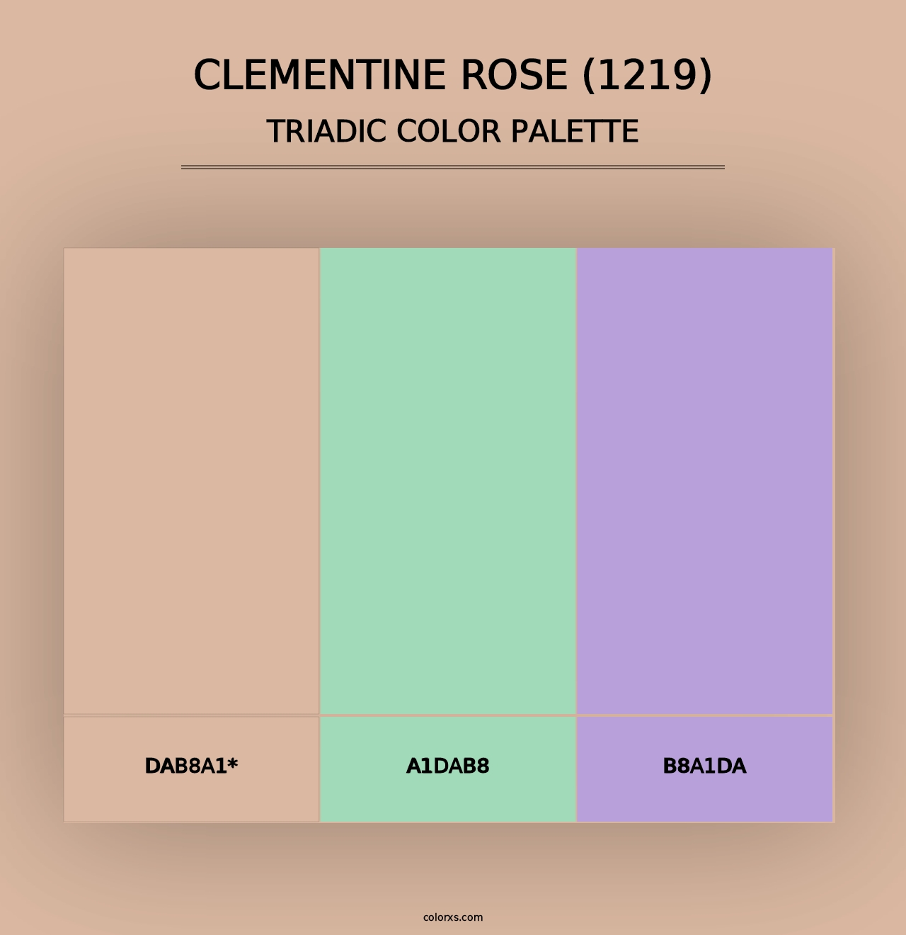 Clementine Rose (1219) - Triadic Color Palette