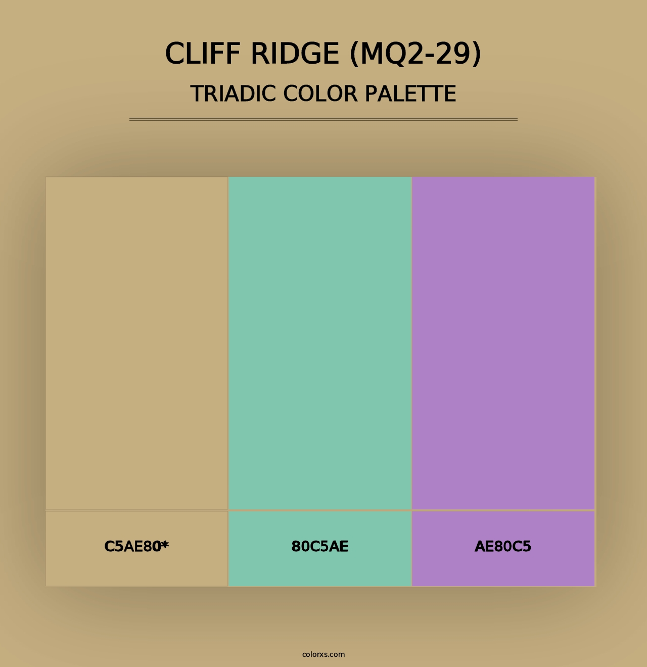 Cliff Ridge (MQ2-29) - Triadic Color Palette