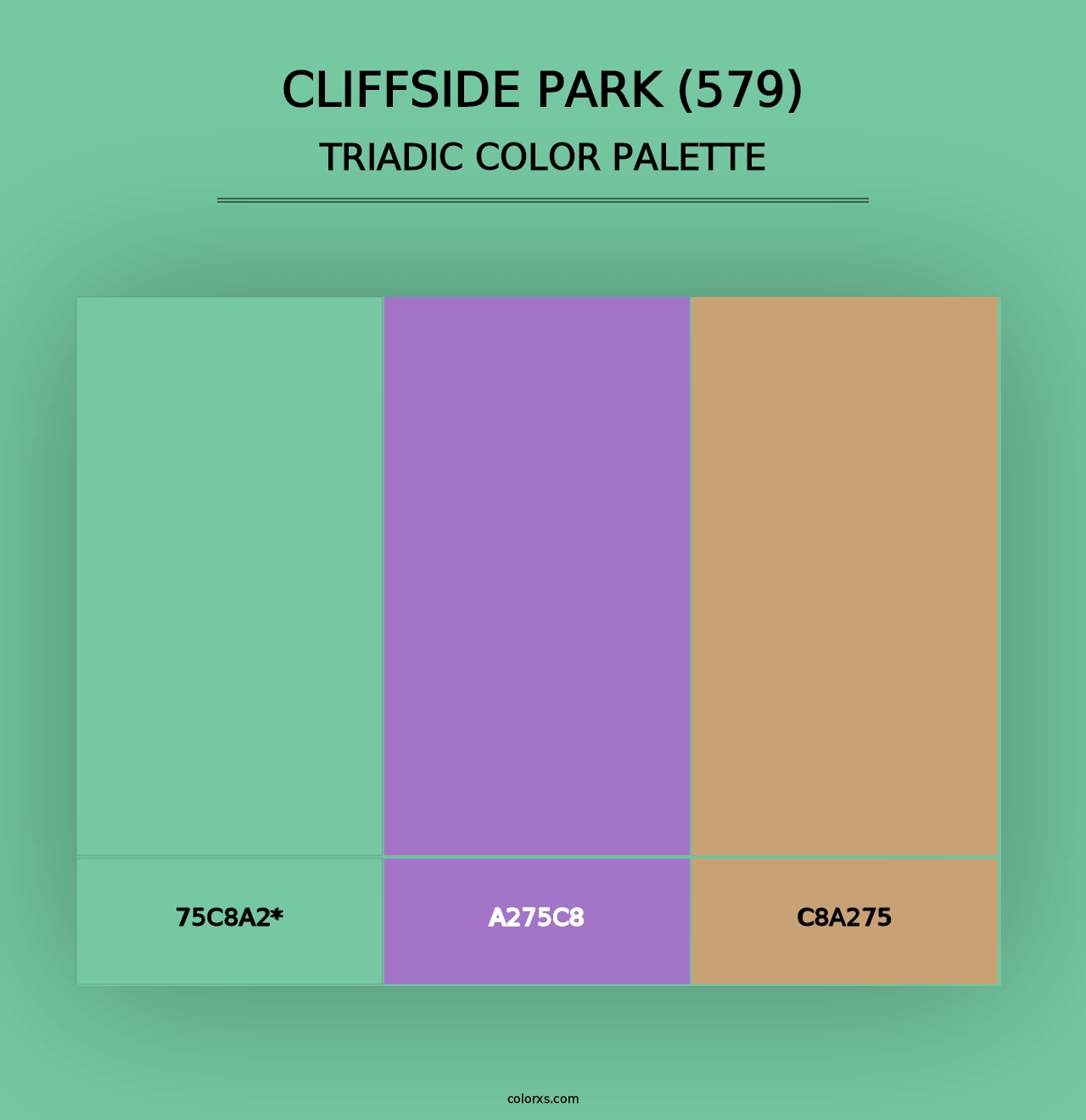 Cliffside Park (579) - Triadic Color Palette