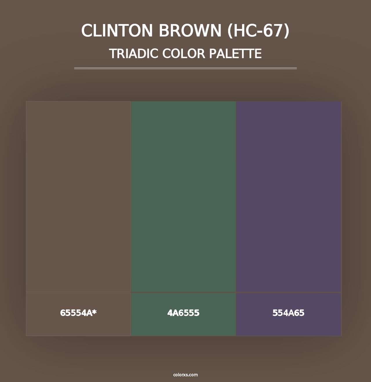 Clinton Brown (HC-67) - Triadic Color Palette