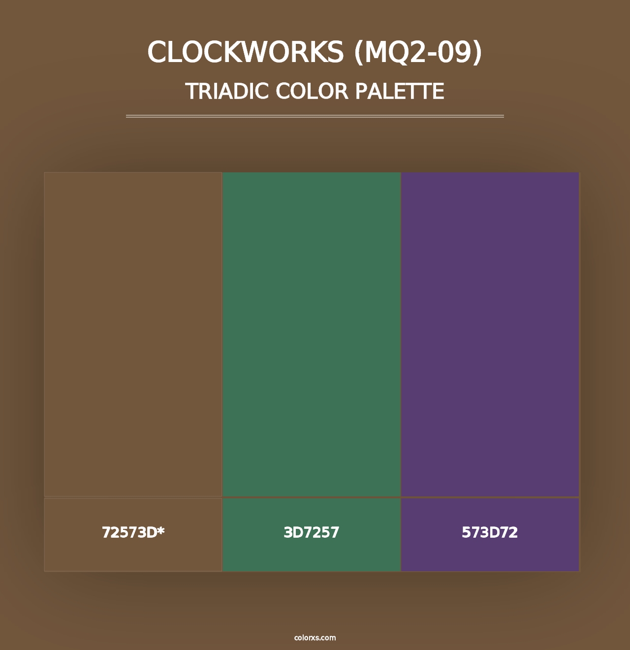 Clockworks (MQ2-09) - Triadic Color Palette