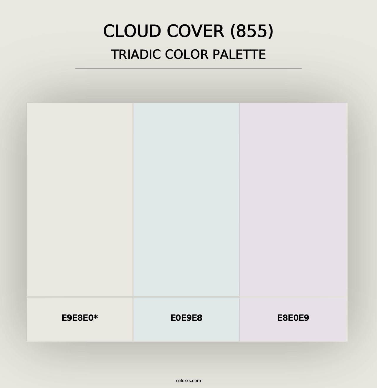 Cloud Cover (855) - Triadic Color Palette