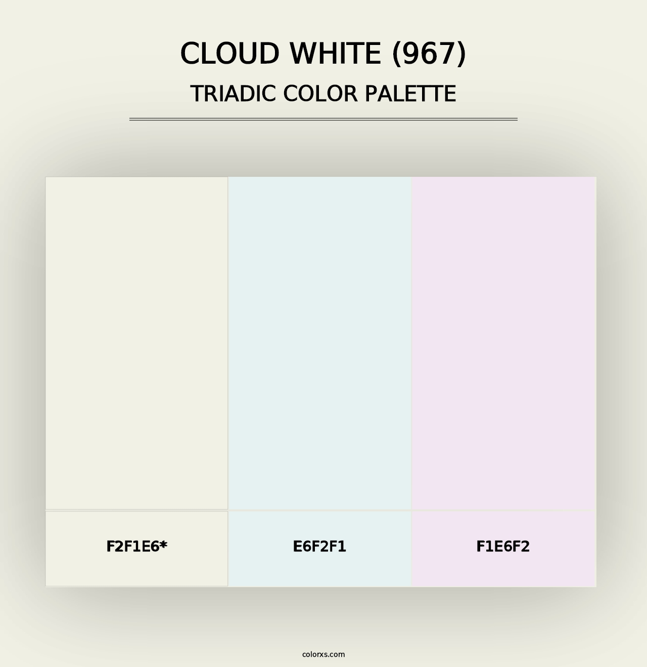 Cloud White (967) - Triadic Color Palette