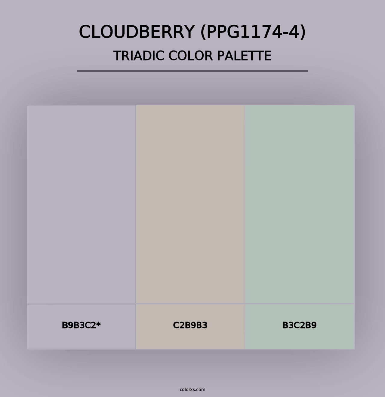 Cloudberry (PPG1174-4) - Triadic Color Palette