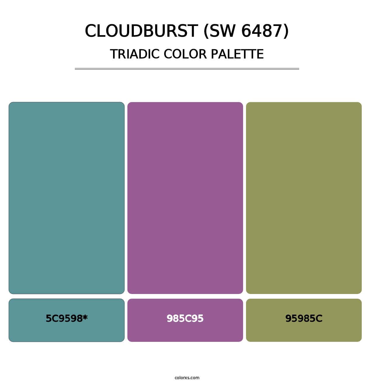 Cloudburst (SW 6487) - Triadic Color Palette