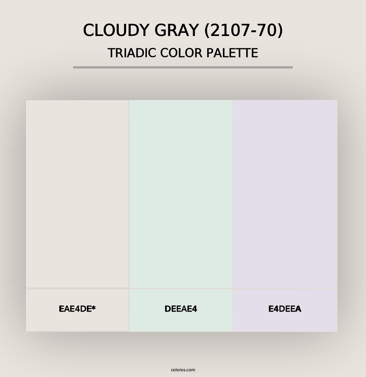 Cloudy Gray (2107-70) - Triadic Color Palette