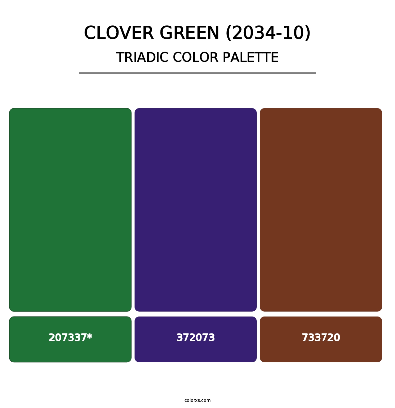 Clover Green (2034-10) - Triadic Color Palette