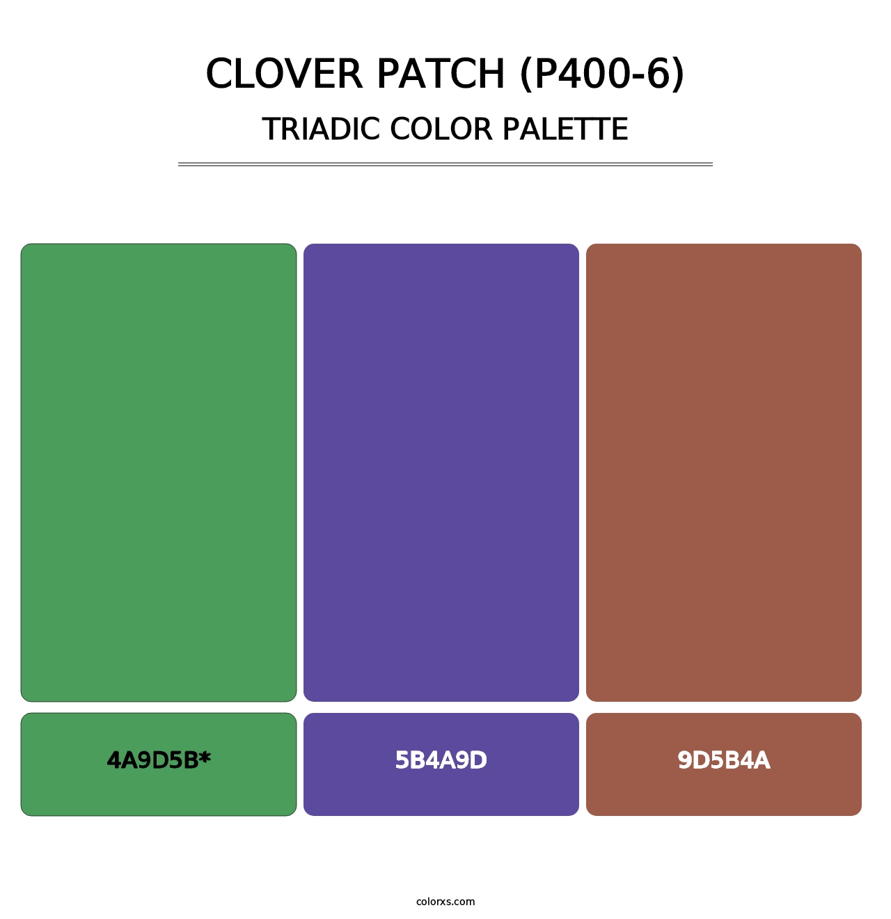 Clover Patch (P400-6) - Triadic Color Palette