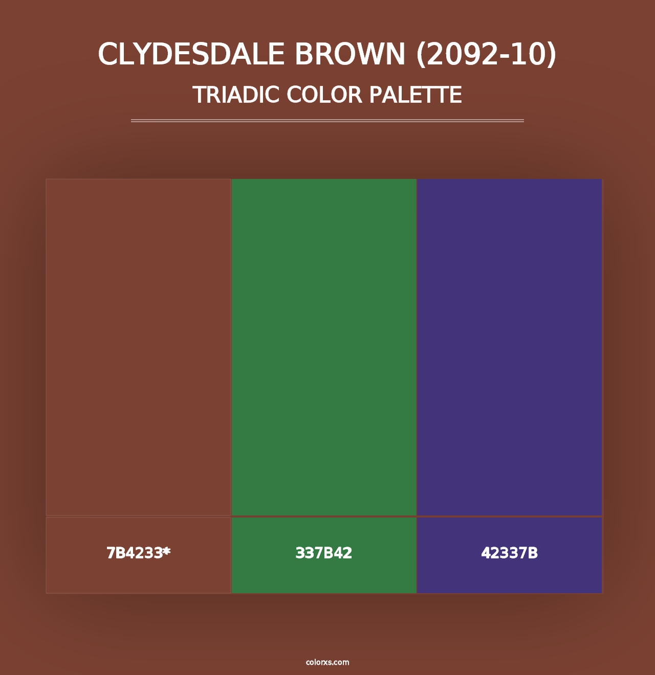 Clydesdale Brown (2092-10) - Triadic Color Palette