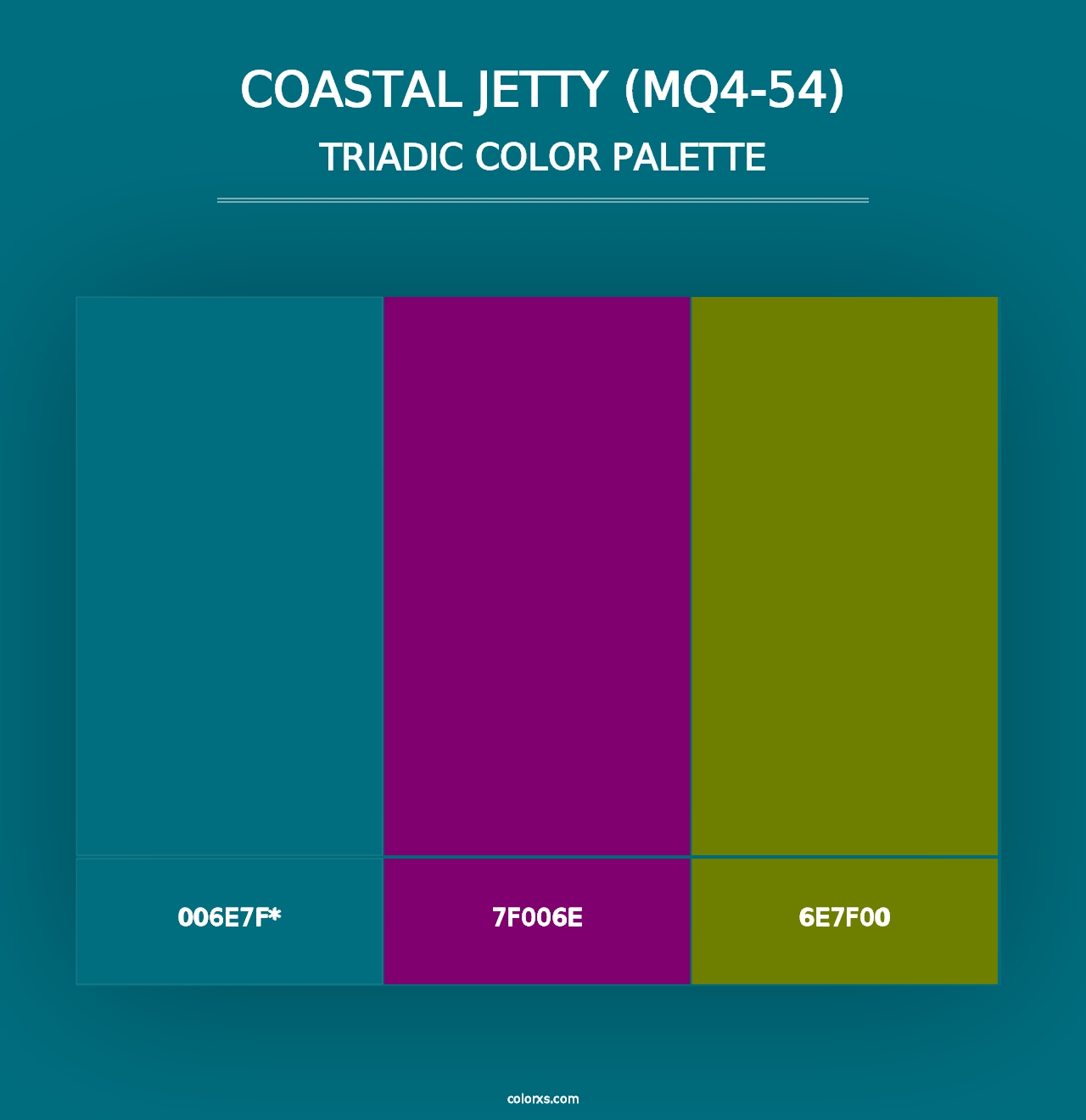 Coastal Jetty (MQ4-54) - Triadic Color Palette