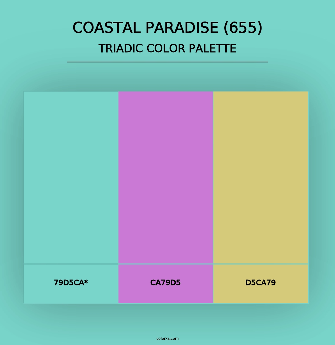 Coastal Paradise (655) - Triadic Color Palette