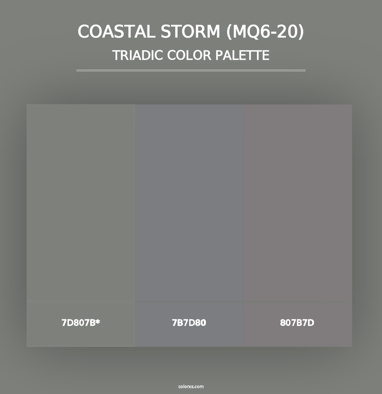 Coastal Storm (MQ6-20) - Triadic Color Palette