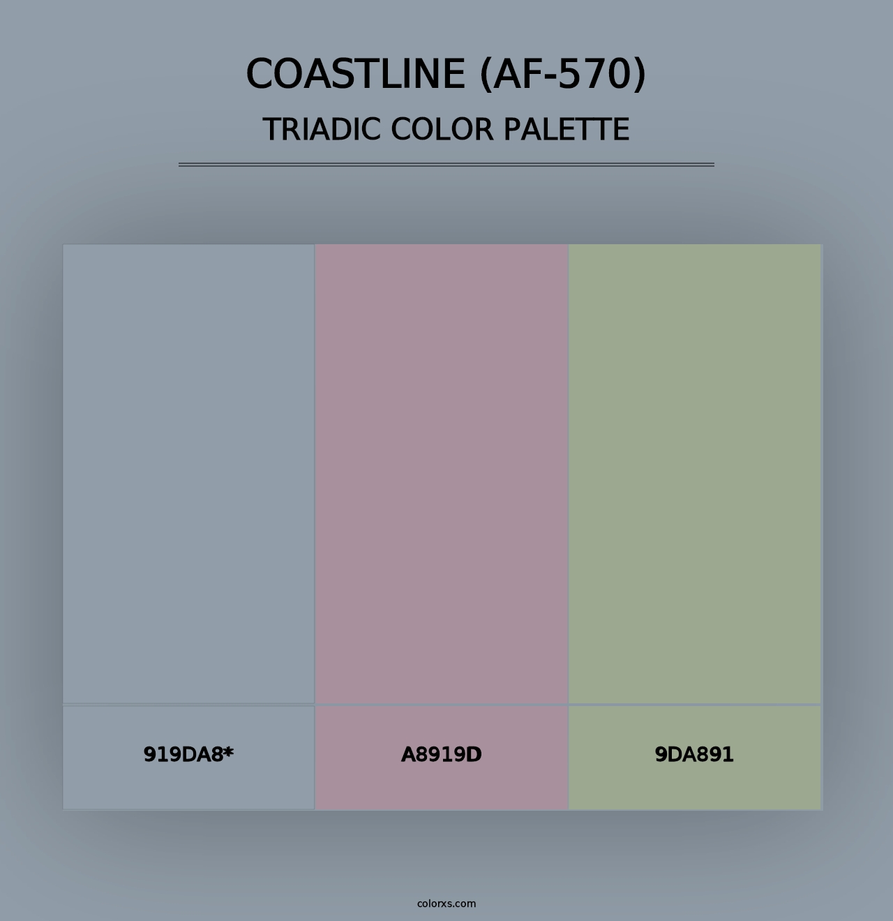 Coastline (AF-570) - Triadic Color Palette