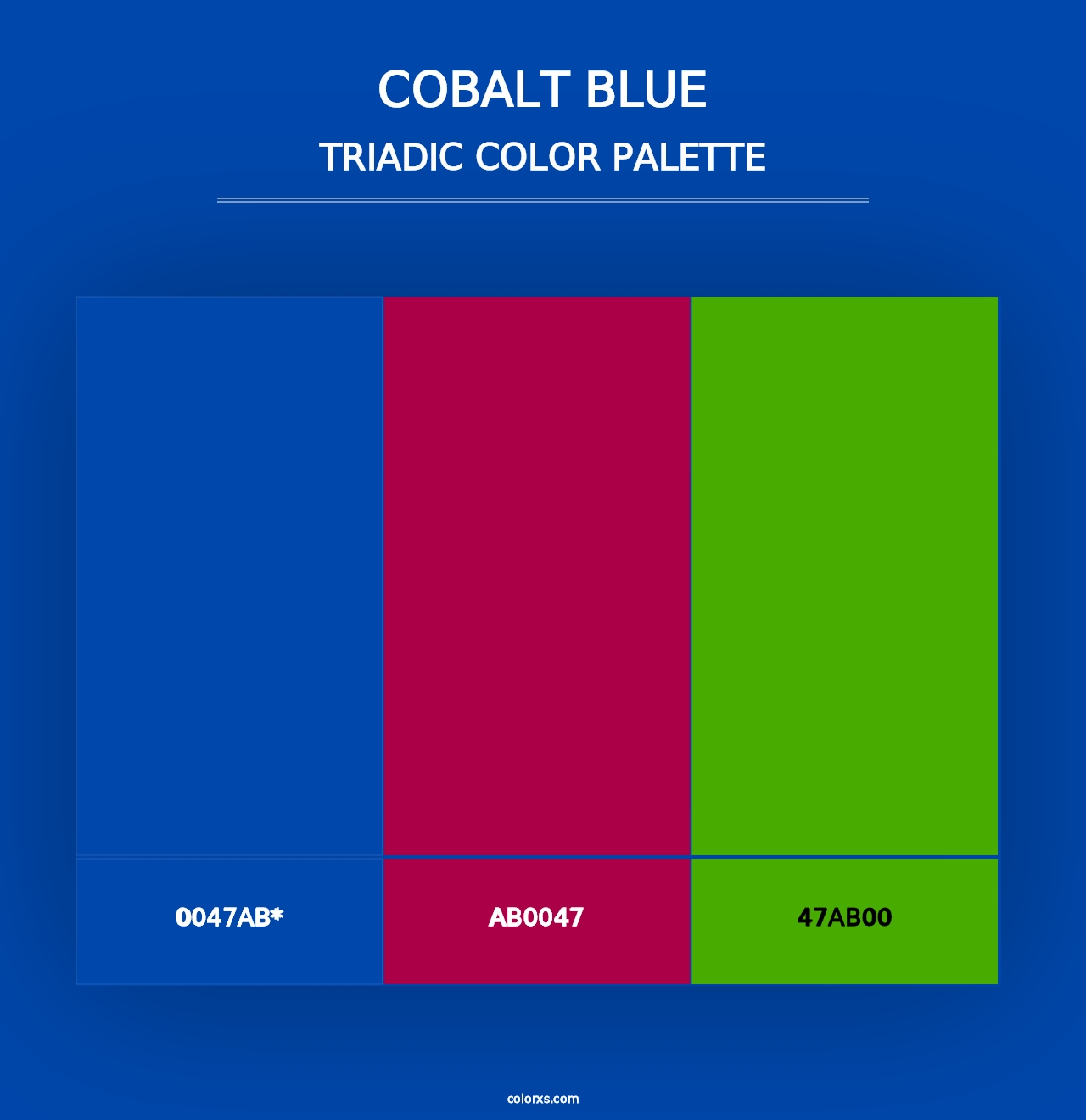 Cobalt Blue - Triadic Color Palette