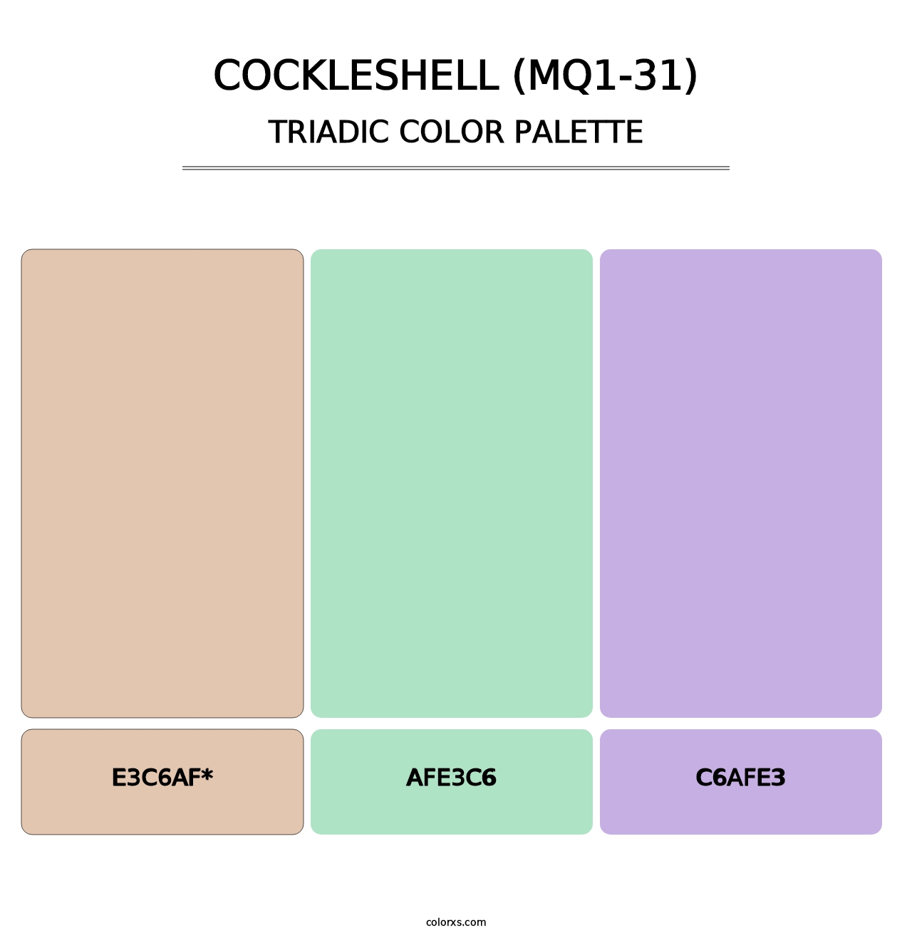 Cockleshell (MQ1-31) - Triadic Color Palette
