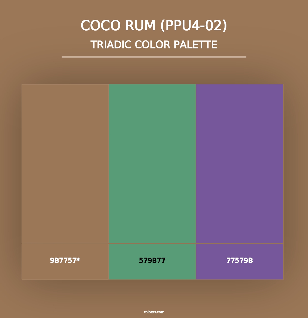 Coco Rum (PPU4-02) - Triadic Color Palette