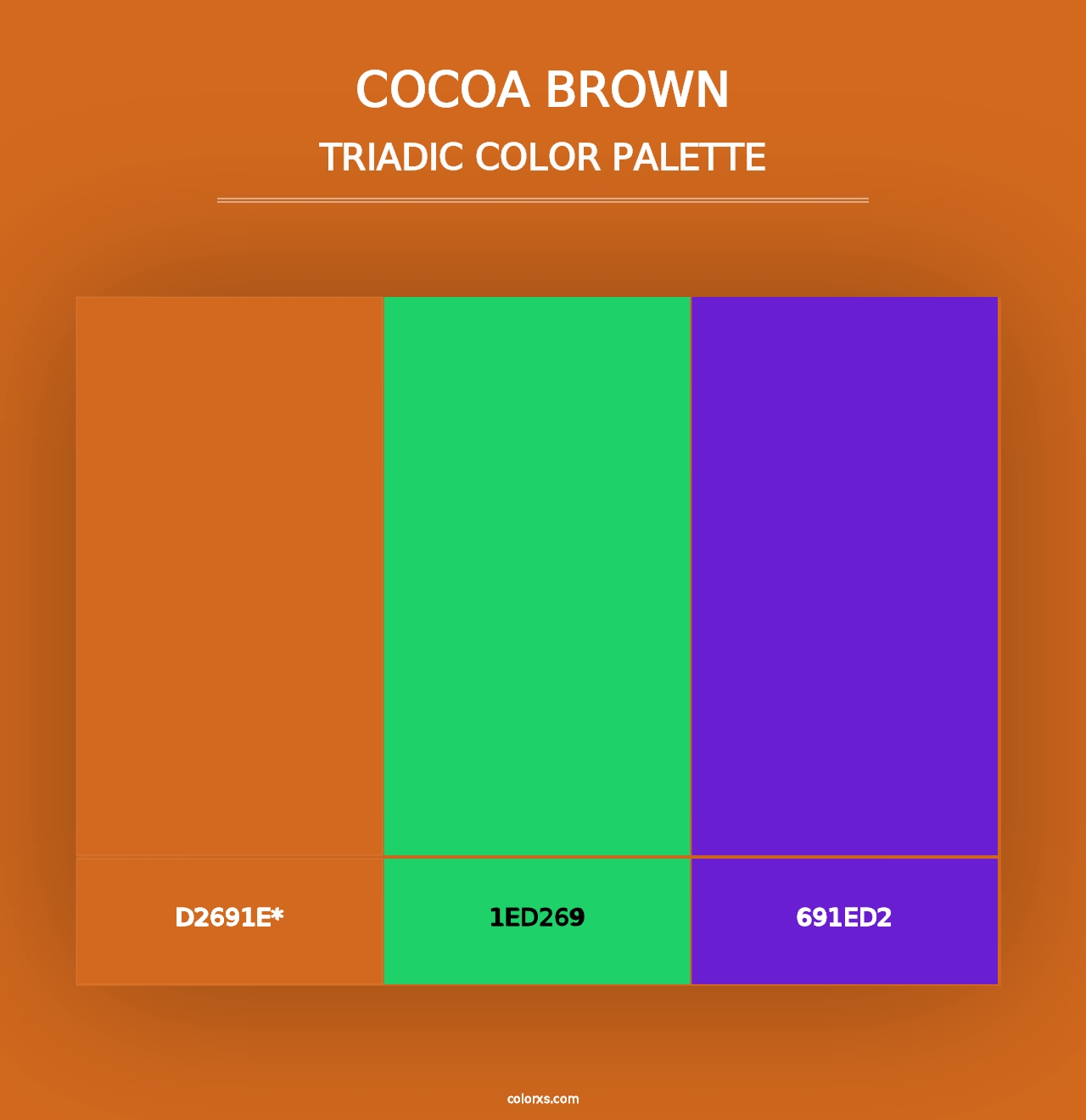 Cocoa Brown - Triadic Color Palette