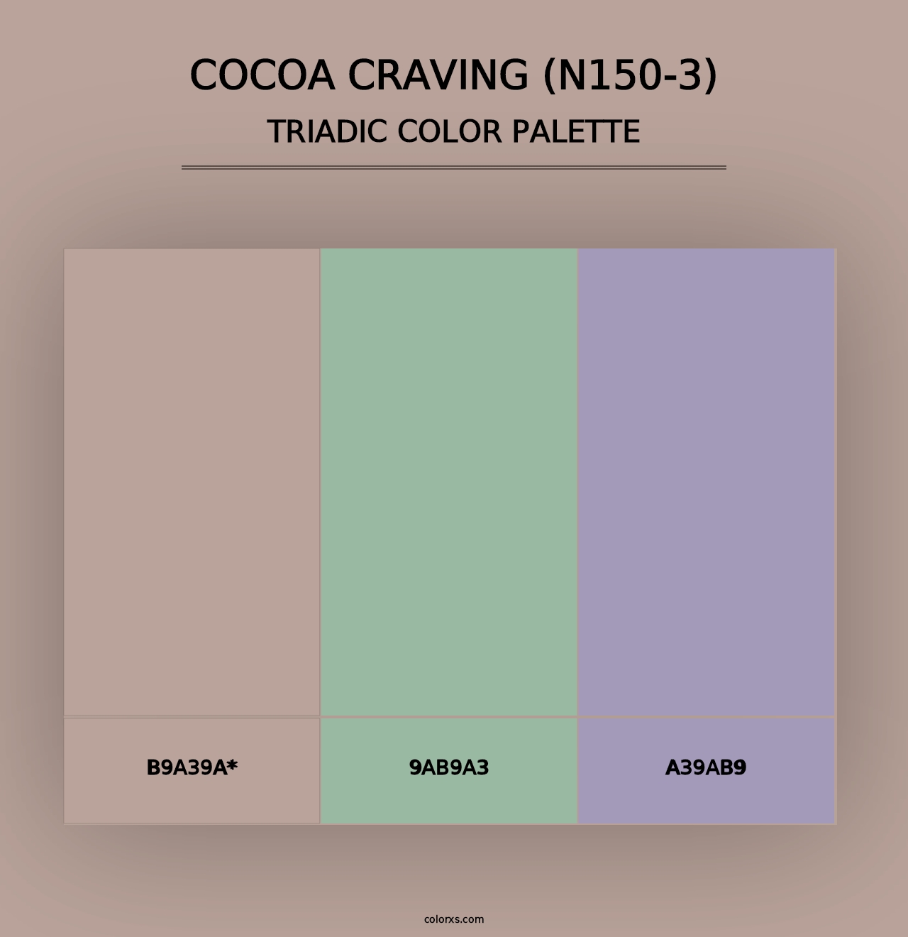 Cocoa Craving (N150-3) - Triadic Color Palette