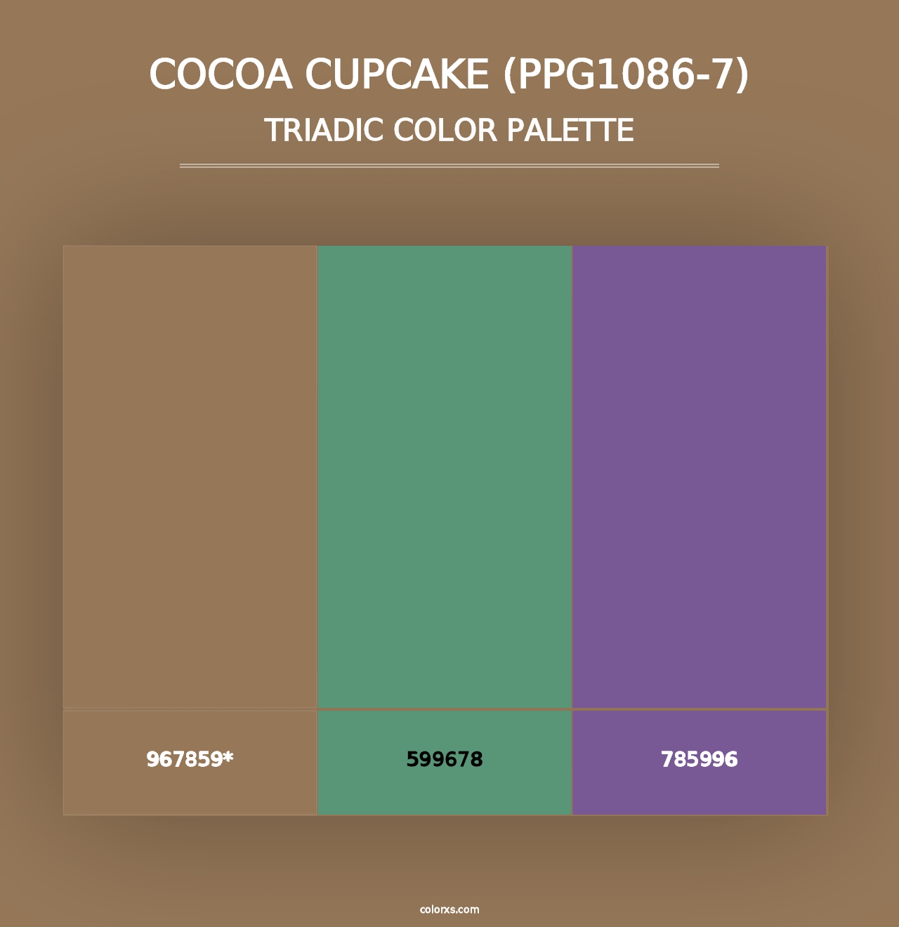 Cocoa Cupcake (PPG1086-7) - Triadic Color Palette