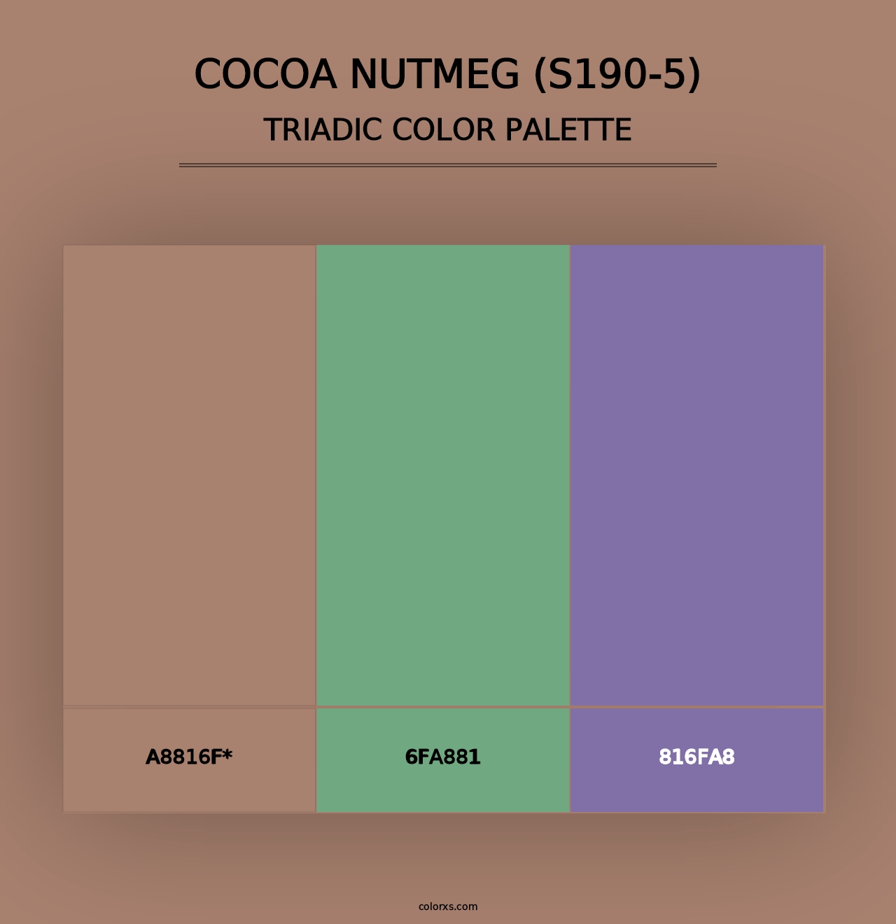 Cocoa Nutmeg (S190-5) - Triadic Color Palette