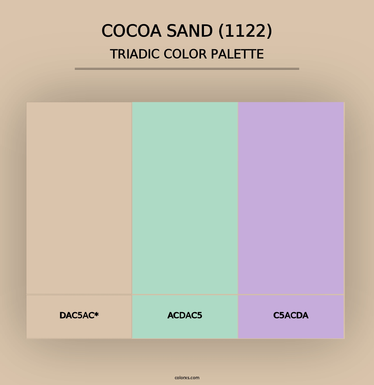 Cocoa Sand (1122) - Triadic Color Palette