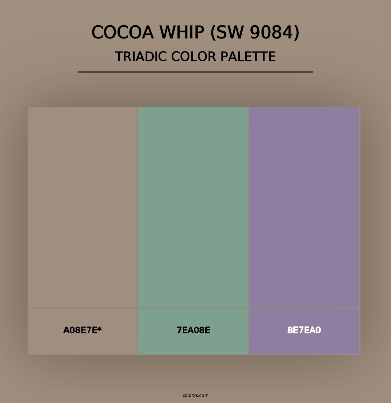 Cocoa Whip (SW 9084) - Triadic Color Palette