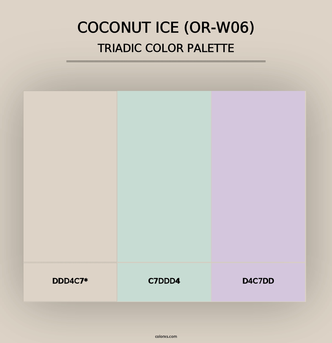 Coconut Ice (OR-W06) - Triadic Color Palette