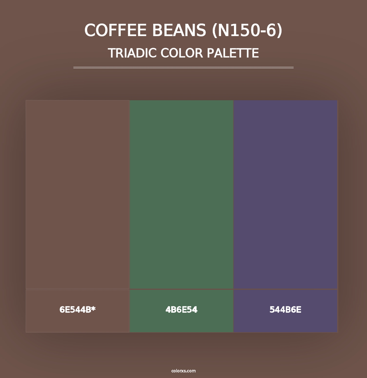 Coffee Beans (N150-6) - Triadic Color Palette