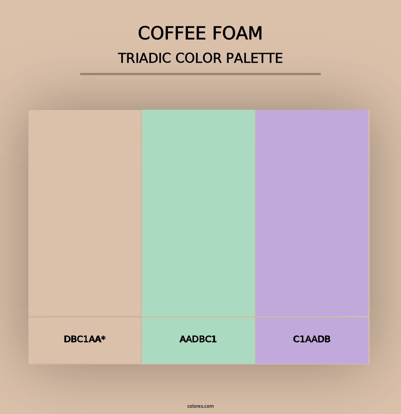 Coffee Foam - Triadic Color Palette