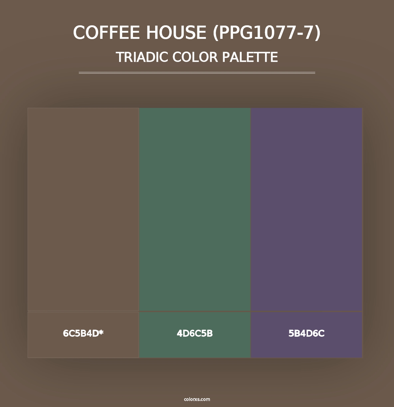 Coffee House (PPG1077-7) - Triadic Color Palette