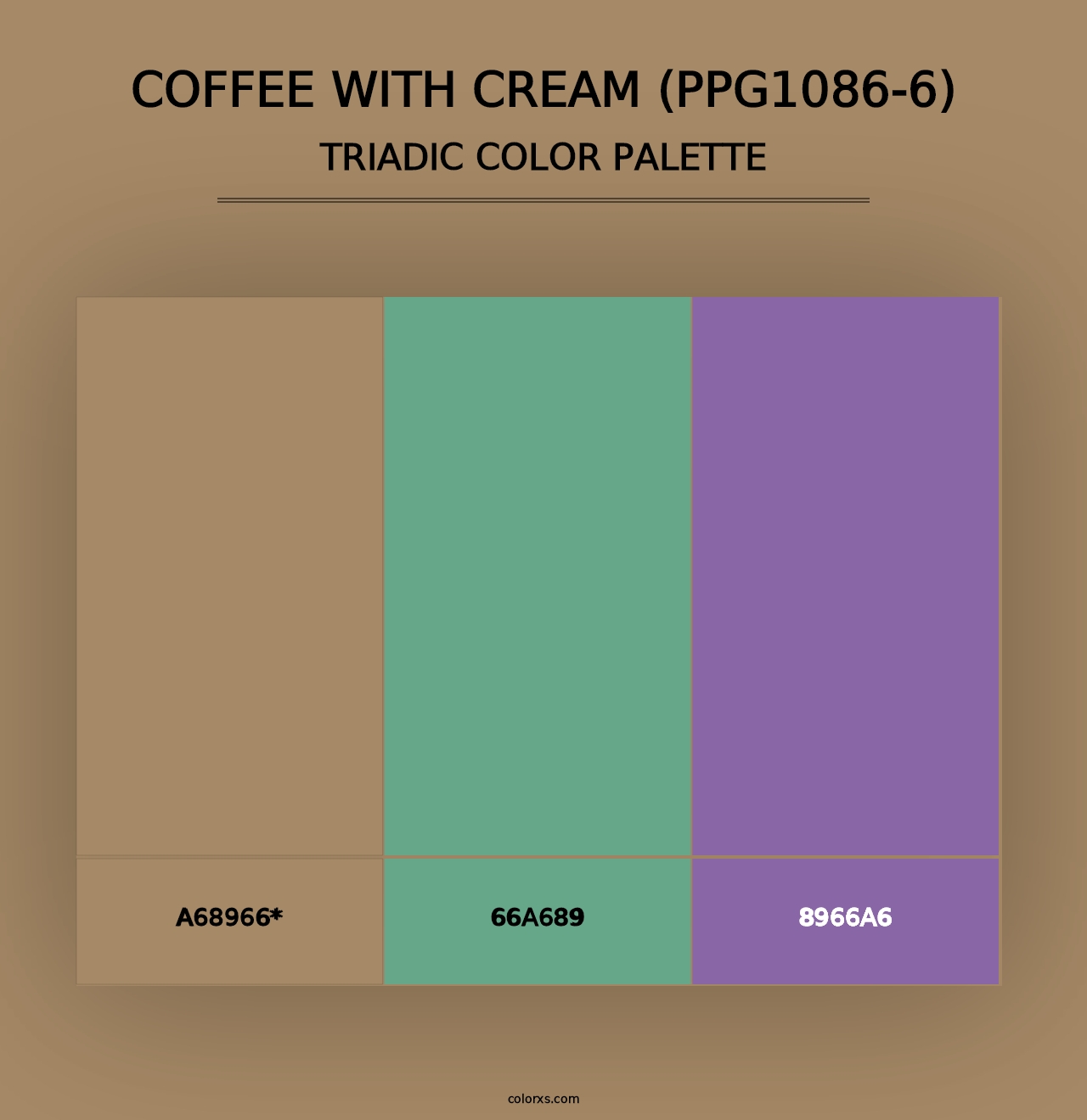 Coffee With Cream (PPG1086-6) - Triadic Color Palette