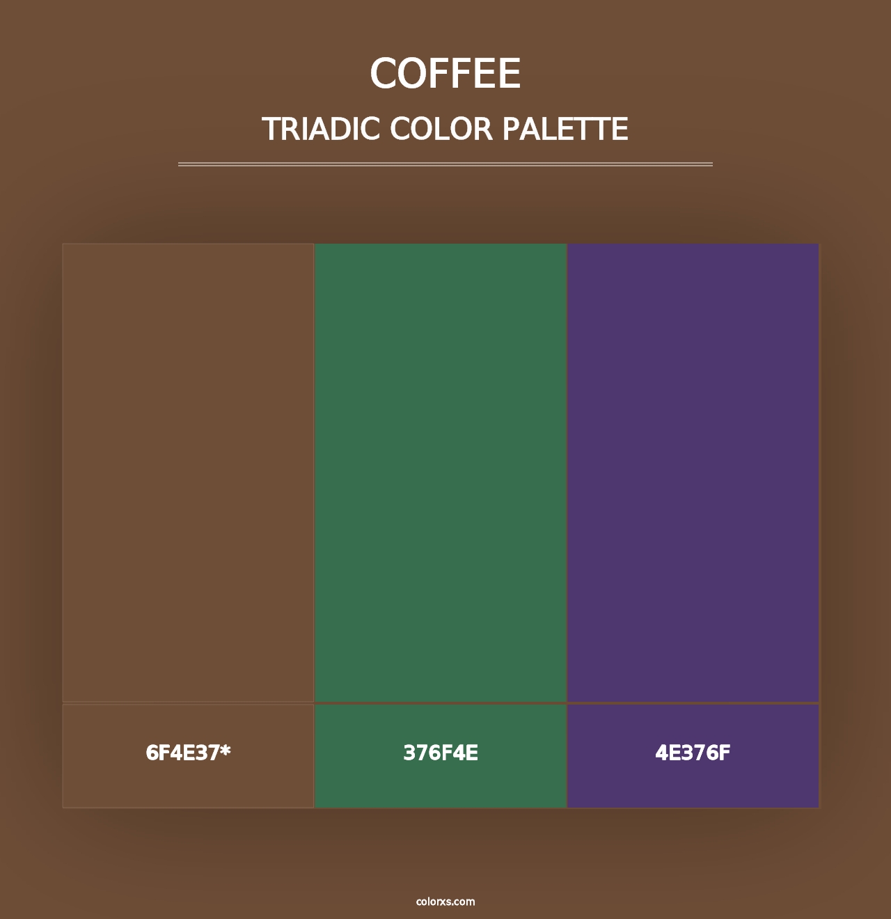 Coffee - Triadic Color Palette