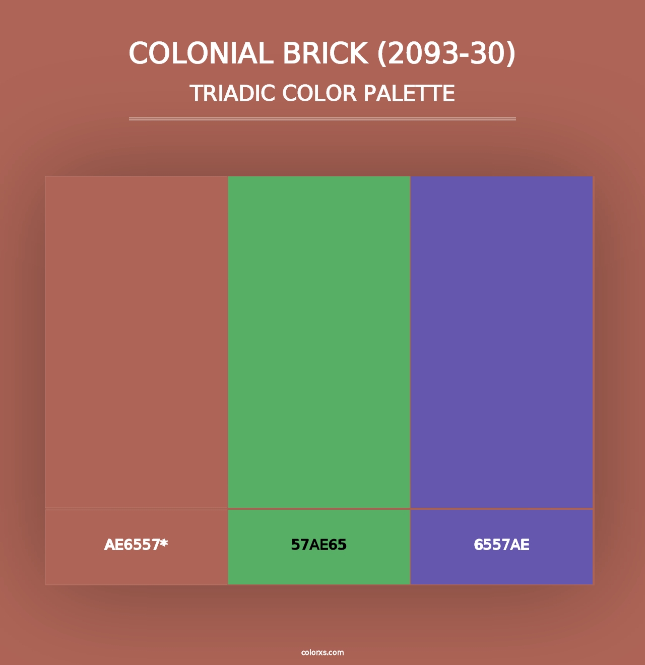 Colonial Brick (2093-30) - Triadic Color Palette