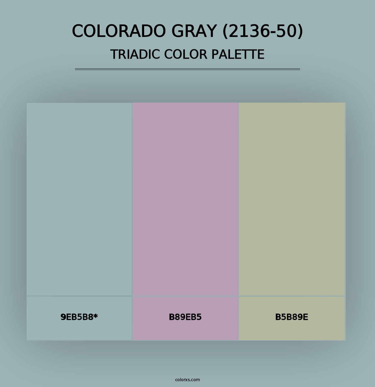 Colorado Gray (2136-50) - Triadic Color Palette