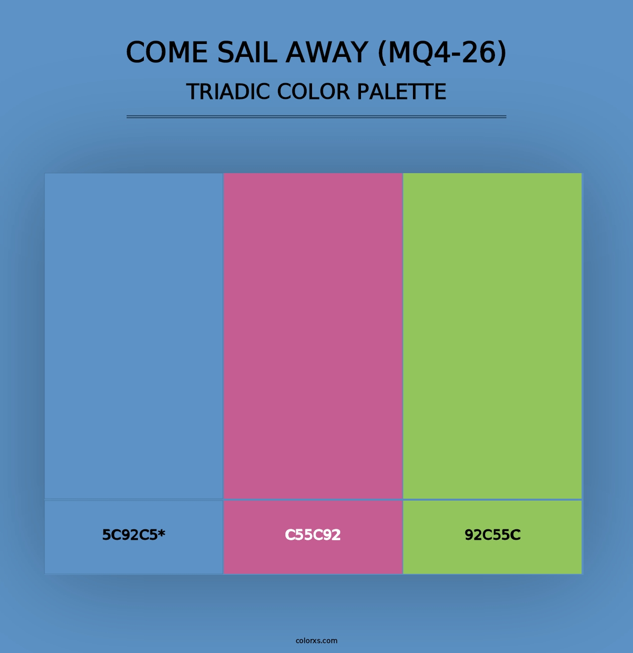 Come Sail Away (MQ4-26) - Triadic Color Palette