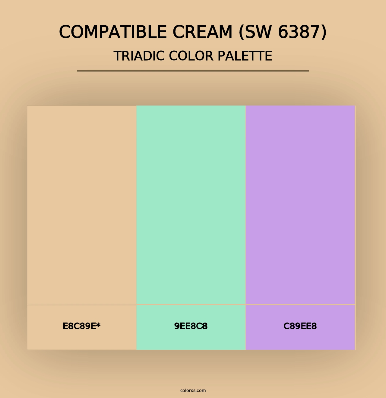 Compatible Cream (SW 6387) - Triadic Color Palette