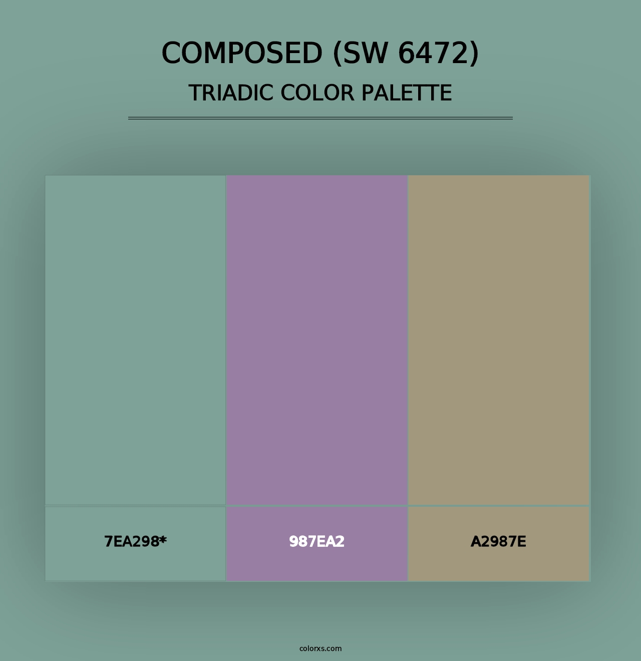 Composed (SW 6472) - Triadic Color Palette