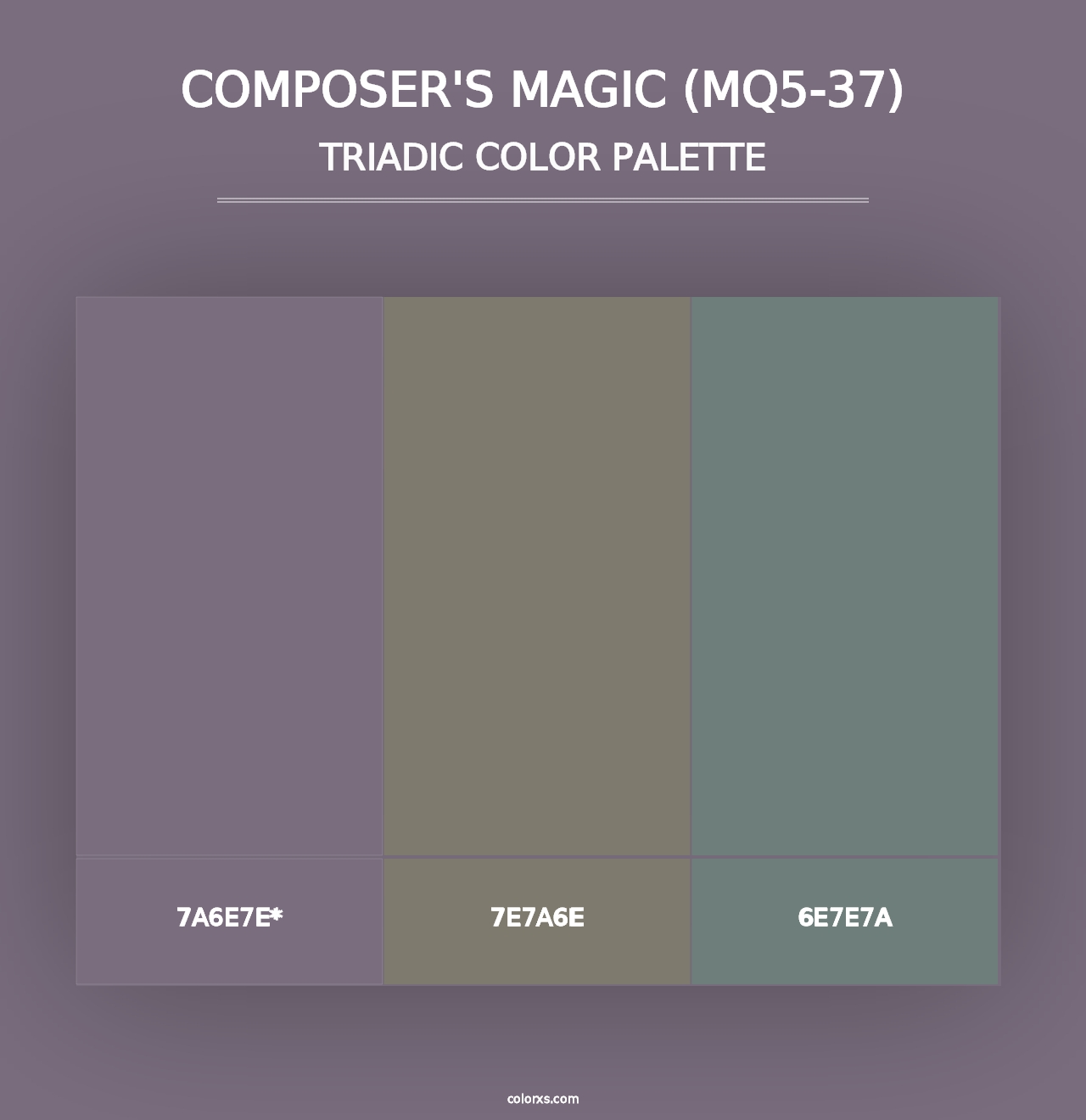 Composer'S Magic (MQ5-37) - Triadic Color Palette