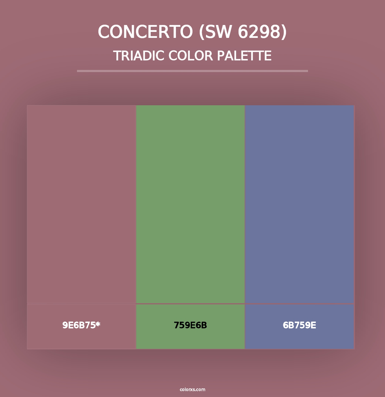 Concerto (SW 6298) - Triadic Color Palette