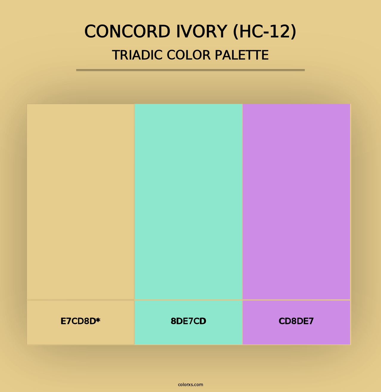 Concord Ivory (HC-12) - Triadic Color Palette