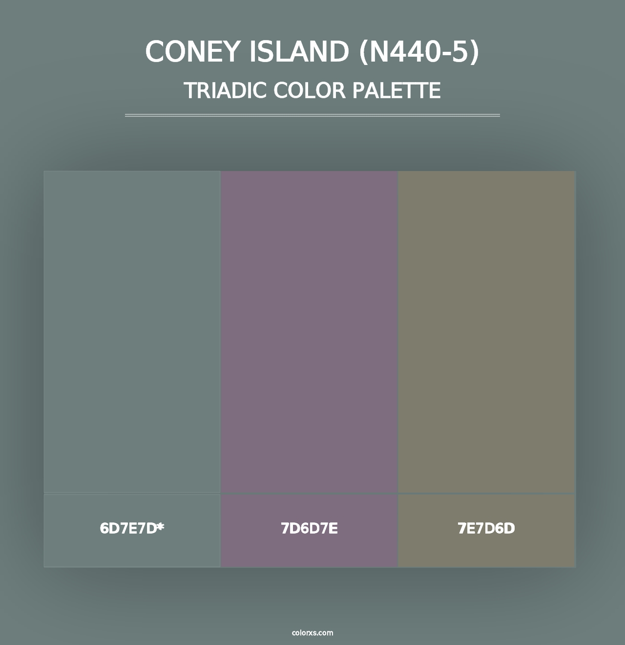 Coney Island (N440-5) - Triadic Color Palette