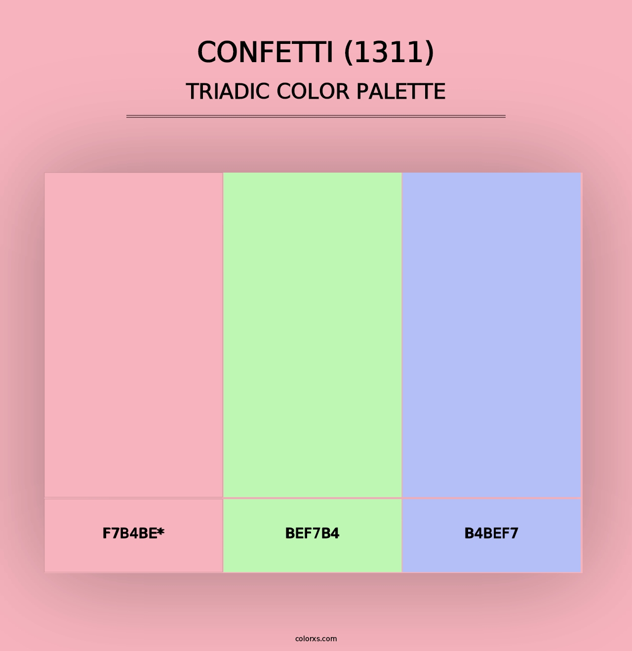 Confetti (1311) - Triadic Color Palette