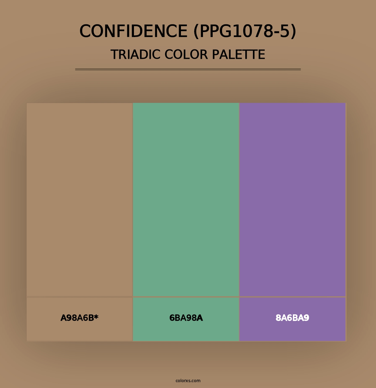 Confidence (PPG1078-5) - Triadic Color Palette